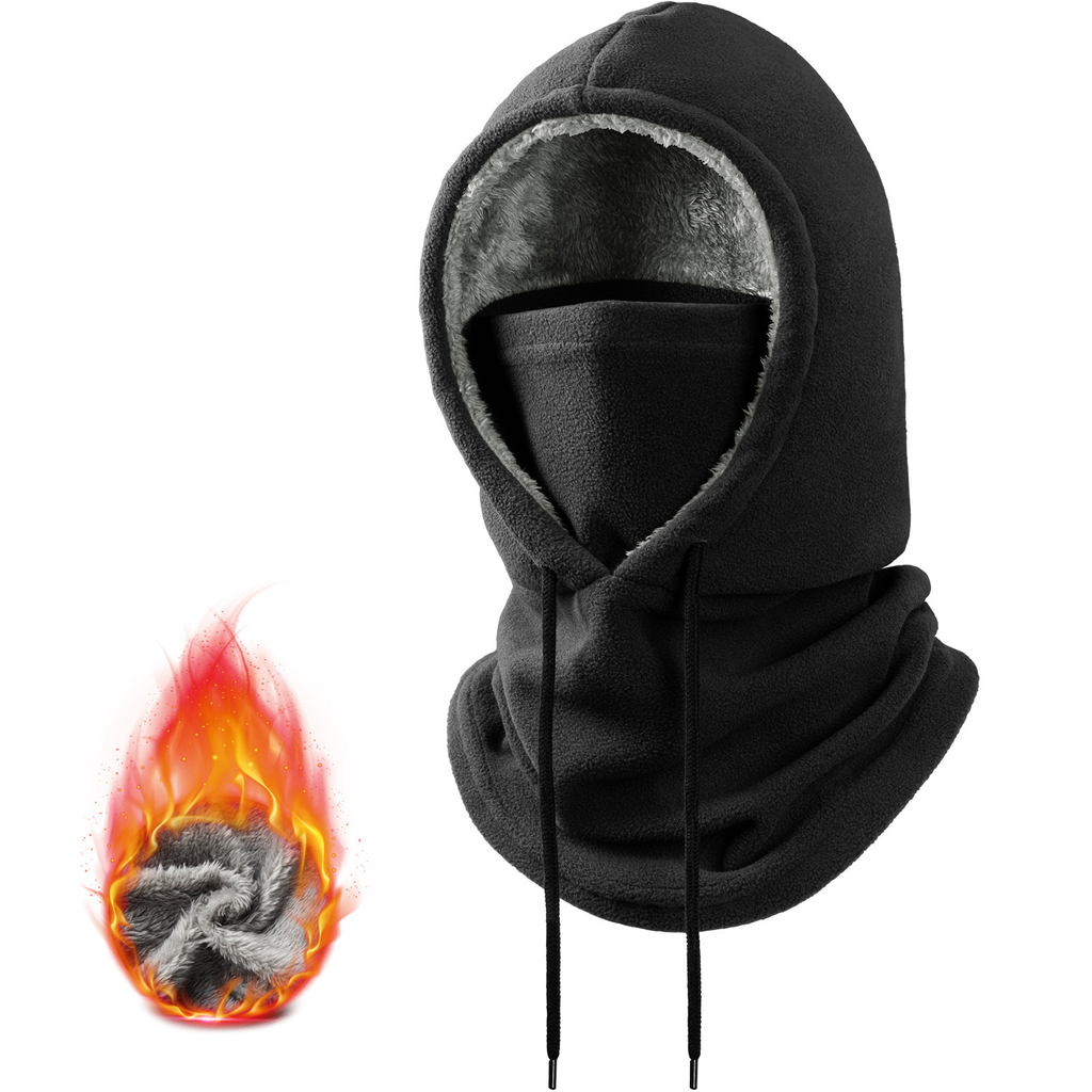 Bivakmuts – zwart met fleecevoering